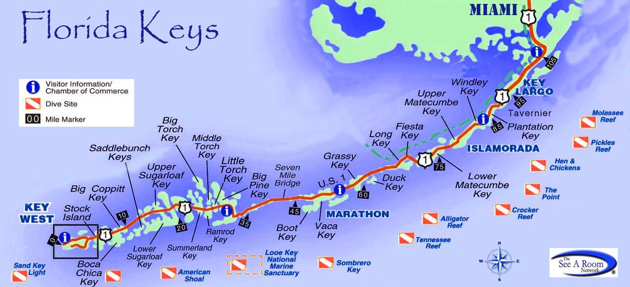  Florida Keys Vacation Rentals Map